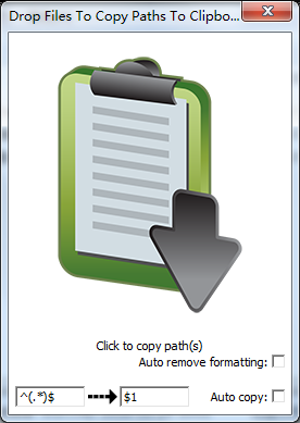 Drop Files To Copy To Clipboard