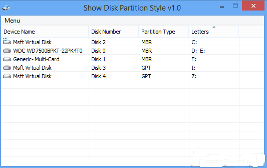 ̷ʽ鿴(Show Disk Partition Style)